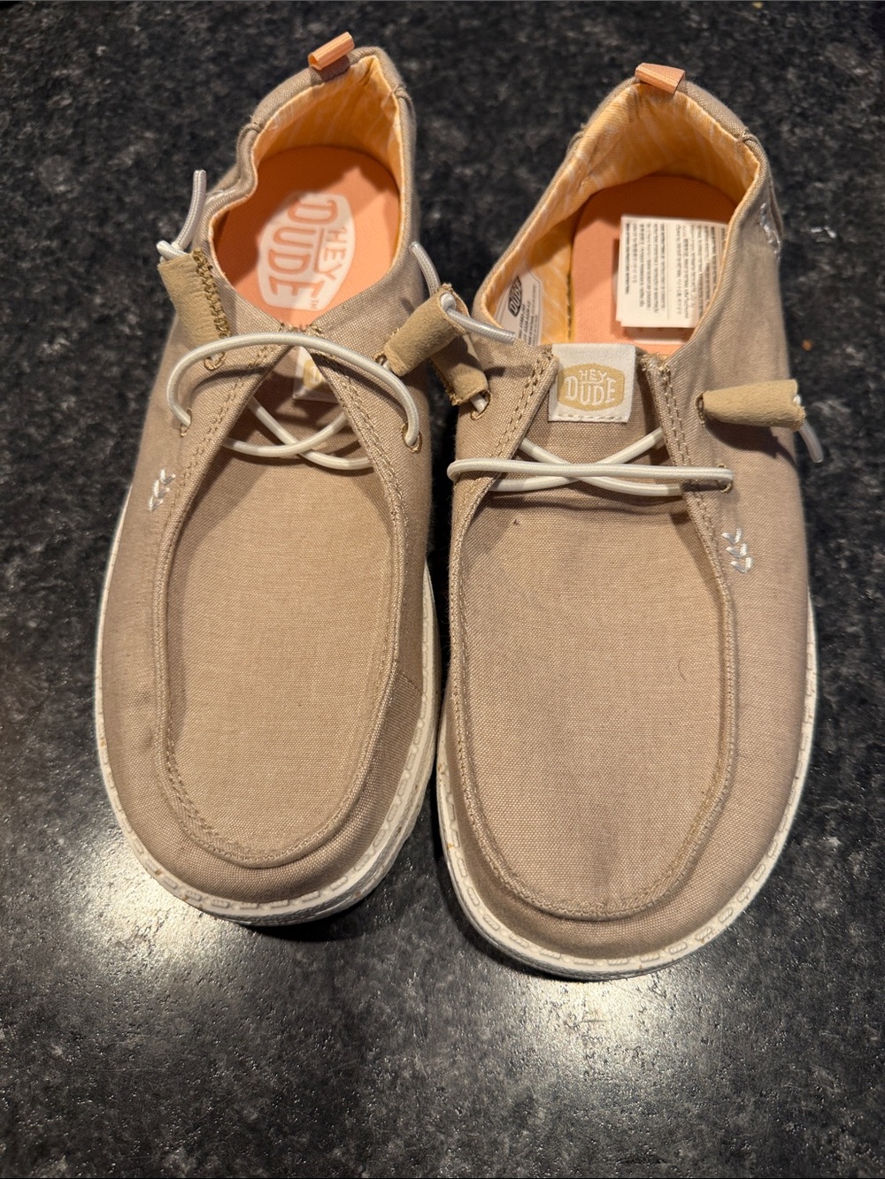 Hey Dude Men’s Wally Slip-On Shoes — Beige/Tan